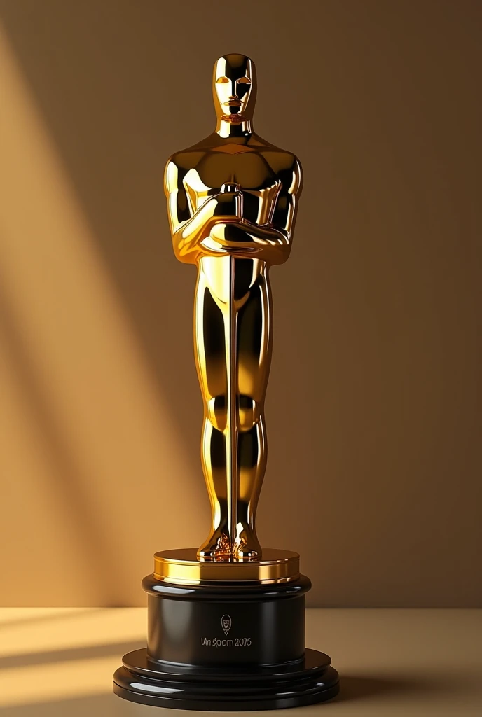 Q,Red Cliff,chibi,carton,Game Icons. Metallic, a gold Oscar villain trophy, Oscar trophy, game texture, 3D rendered 2D,