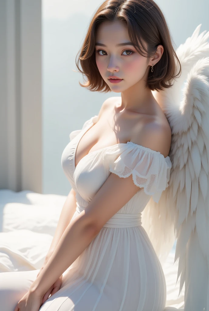 1 girl, 16 years old、(small, Flat Chest:1.5)、((white ecchu loincloth:1.0))、 (Looking into the camera)、Beautiful Japanese actresses, ((Showing off your loincloth))、Full body photogenic, Yukihime, Long eyelashes, Snowflake Earrings,camisole、
(RAW Photos, Highest quality), (reality, reality的:1.4), (flying debris),
Beautiful details, Beautiful lip detail, Highly detailed eyes and face,
BREAK is perfect anatomy, The whole body is thin, small breasts, (short hair:1.3), Angel'smile,
Crystal Skin, Wake up, Capture the light