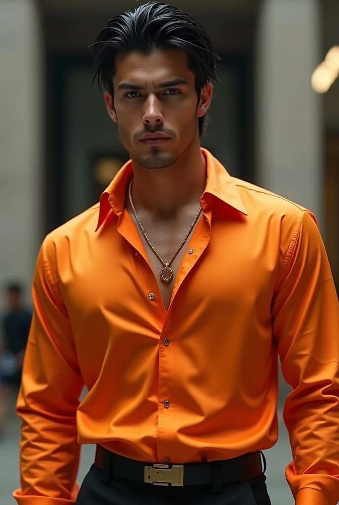 a man in a green shirt and blue jeans standing on a street, green shirt, wearing v - neck top, tight shirt, short sleeves, in tshirt, open v chest clothes, attractive neck, aykut aydogdu, in a dark green polo shirt, genzoman, ( ( dark green, wearing tight shirt, edon guraziu, dark green,fat body,