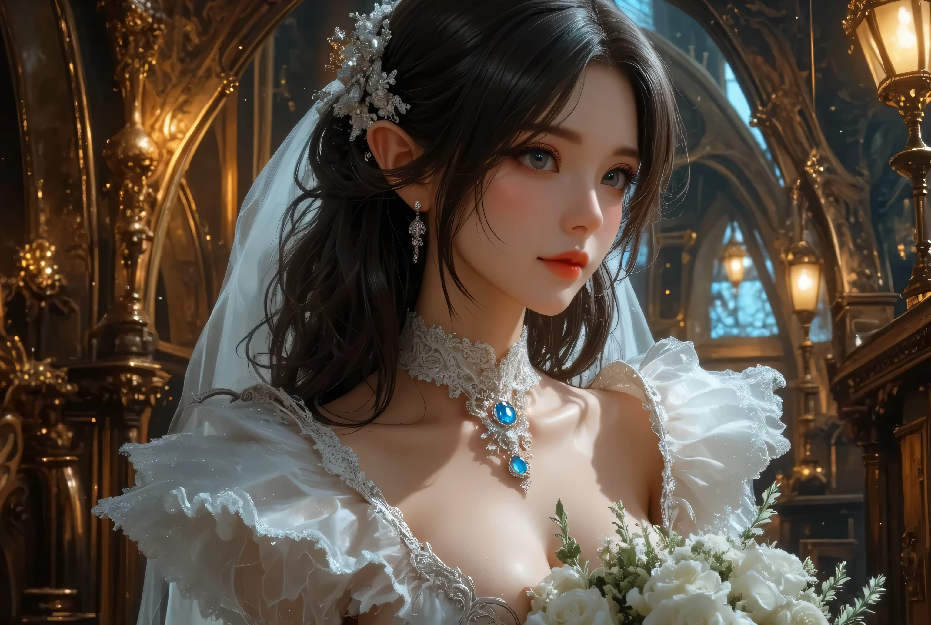 Alizée Lyonnet, wearing Cinderella costume sexy clothes transparent. professionally retouched, soft lighting, realistic, smooth face, perfect eyes, sharp focus on eyes, 8 k, high definition, insanely detailed, intricate, elegant. in a natural background.