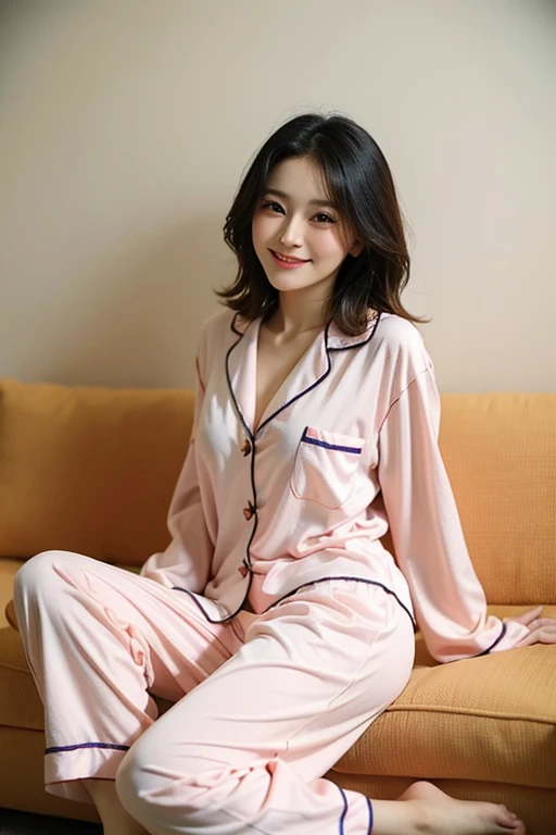 top Quority，Ultra-clear resolution,  ((Beautiful Chinese aunt).   Body.   Sexy.   Slim.   Thin.   Captivating.   Natural face.   No lipstick.   Messy Bun.   ( no Earrings-Earrings).

((Micro panties)),   ((breasted button-up. pajama sleep shirt)),    long legs_full body.    Pose.erotic.    sit down.     On bed