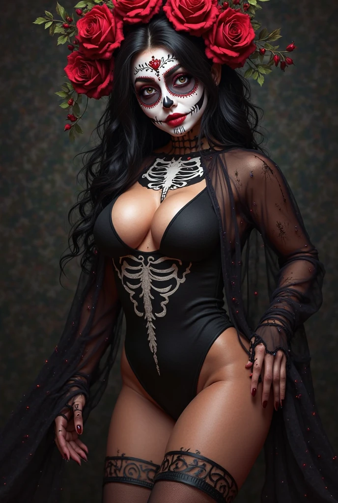(((catrina))) ((dia de muertos)) ((sentada en una  calabaza de dulce))(((enormes tetas))) 8k,((cuerpo completo))(((Amazing tits)))caliente, hermosa,((Hornie)), 8k, hiperrealista todo como un motor irreal trazado de rayos render ((estilo humano hiperealista)),(((Empty dark background))). hiperrealista todo como un motor irreal trazado de rayos render estilo humano realista ,(((Empty dark background)))., Suavemente iluminado, Intimo exquisito detalle, foco nítido, intrincadamente detallado, rewarded photography, small-catchlight, bajo contraste, alta nitidez, facial-symmetry, profundidad de campo, cinematic background, Renderizado del motor irreal, Imagen central, dream-like, Suavemente iluminado, intimo, imagen de cuerpo completo ,cuerpo completo,((tetona)),((piernas torneadas)) perfect ass ecchi full body skull candy