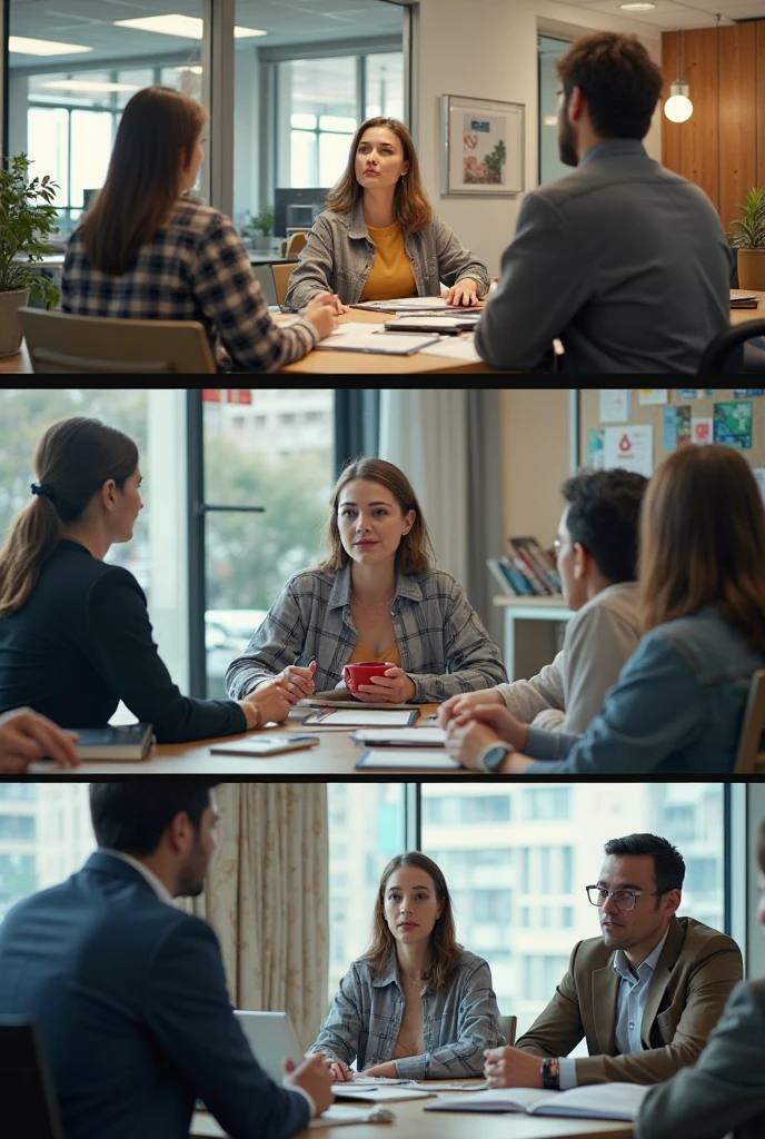 A moving scene of a teacher sharing deep reflection in a room, with a diverse group of listeners sitting in a circle around you, Absorb every word with intense concentration,, Tonos de azul y madera para resaltar el medio ambiente