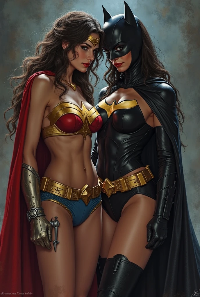 photo of gal gadot, highres, masterpiece, 1girl, solo, best quality, realistic, 
outdoors, looking at viewer, perspective shot, 
((Batman cosplay)), navel, (blonde hair), smirk, aroused, 
(big round boobs)(cleavage)(sexy figure)(woman)
4K, HDR. by (James C. Christensen:1.2|Jeremy Lipking:1.1).