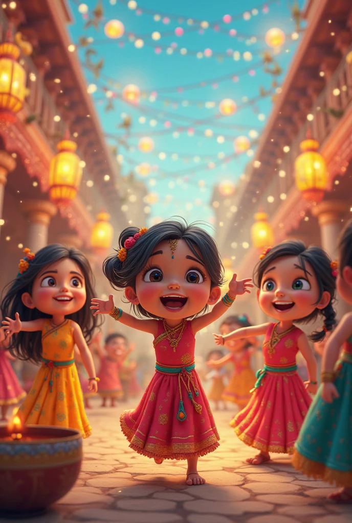 Cute children with cut smile with indian flag celebrating independence