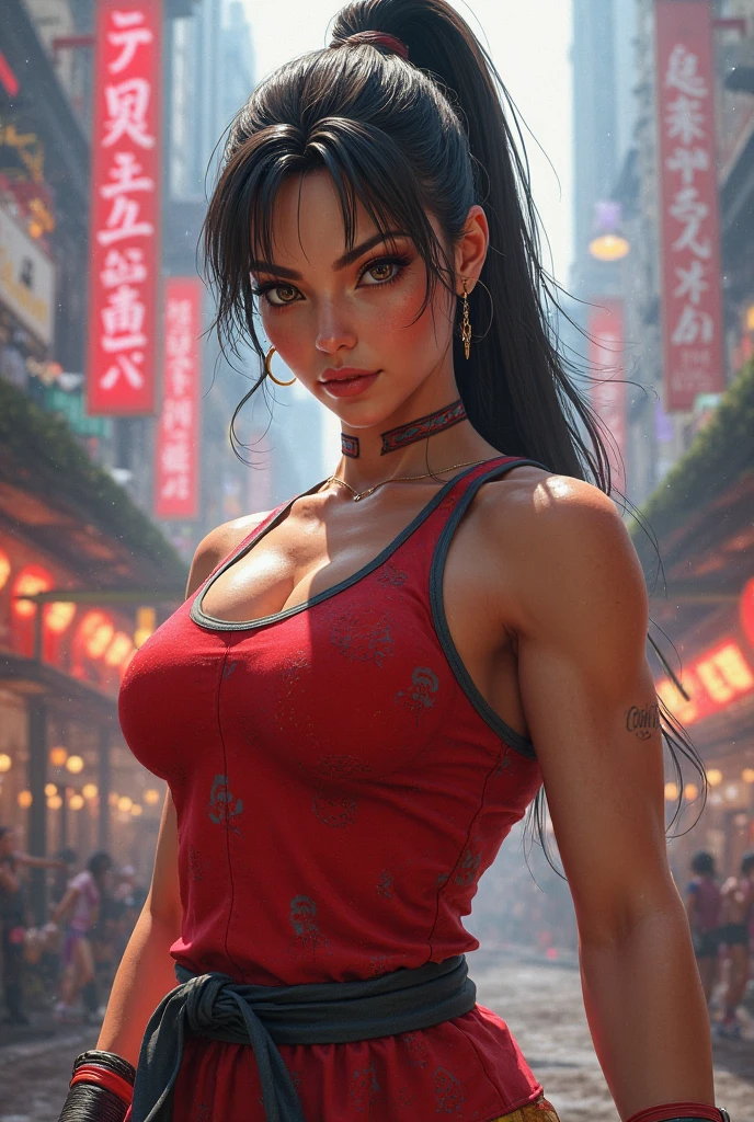 sexy chun li tits are visible