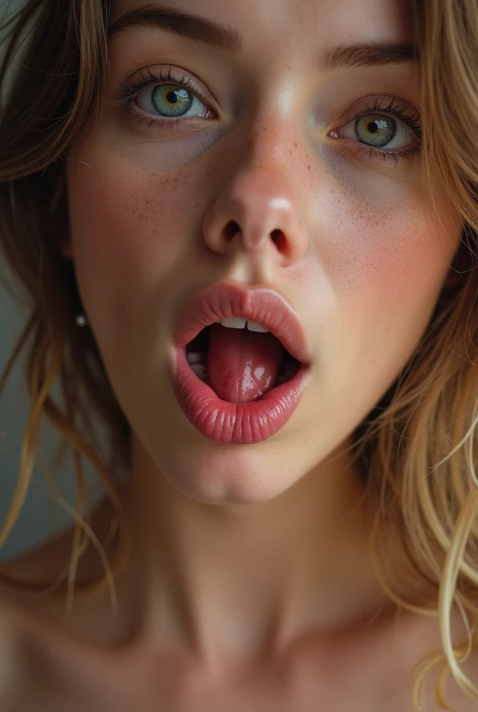 A girl take his bf penis on her mouth 
