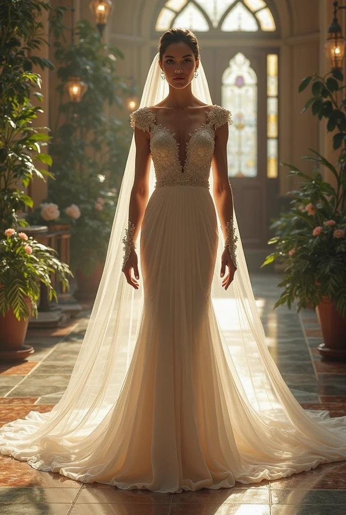 AMY put on her most beautiful.The most gorgeous.The most noble wedding dress.