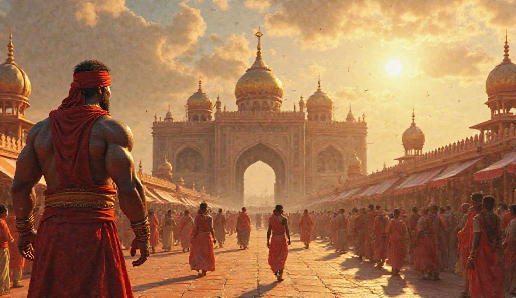 king of Mughal attack on a Hindu temple and temple was distroyed and they are laughing