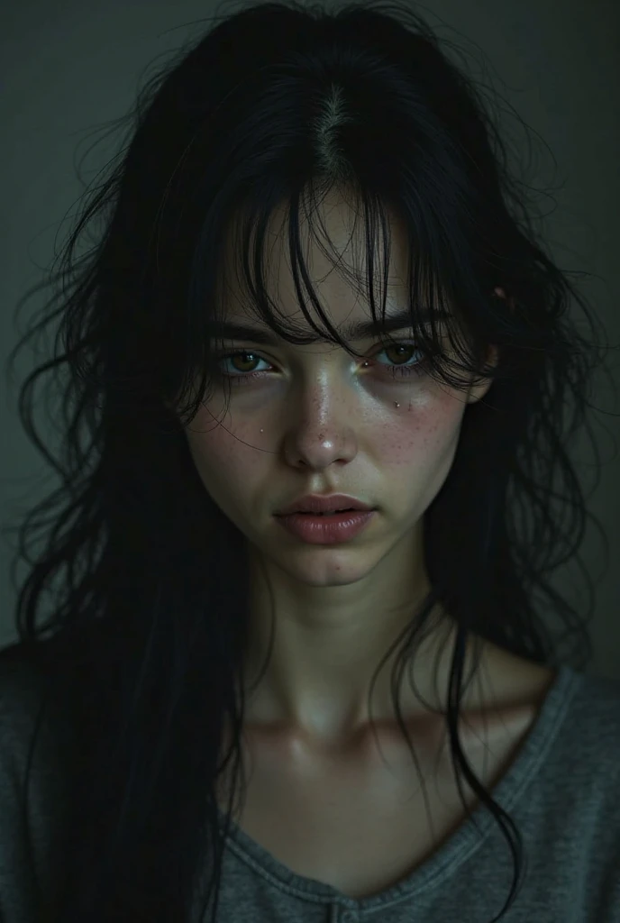 Demon possessed girl with face covered in cum