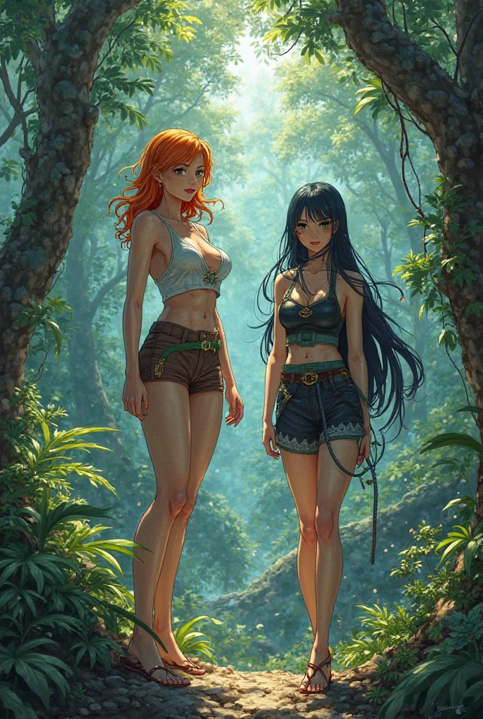 Exquisite (slim (skinny)) Girl (with a perfect, very beautiful gentle face and almond-shaped eyes) (with a southern skin tone and soft lips) (with red hair) (with freckles) (costs (waist-deep in water)) ((nude)) (with tender (small beautiful breasts)) ((with soft pink nipples)) (Barefoot) In the middle of a big river (((on another planet))) ((with wide electronic bracelets on the arm and ankle)); (((unusual massive precious jewelry on the chest and wrists))), (((precious jewelry on the neck and chest))), (((unusual plants, Electronic devices))); ((Sunset Evening Amber Light)), (((backlighting, backlight, against the light of the setting sun, silhouette))), ((caramel soft warm shades)); (Warm summer late evening), ((Warm sunset light)); draw ((in watercolor style)); ((very beautiful exquisite face)); (High image quality, High detail), ((discreet faded shades, pale expressionless colors, imitation of film photography, diffused soft light)); ((big alien eyes), skinny); ((delicate shades)), (sfumato)
