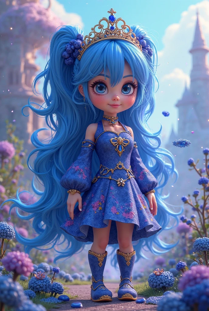 （unicorn，搞怪的unicorn女士，personification），Rainbow color princess dress，puff sleeves，Glasses。colored hair，，Rainbow Tail，Fantasy forest background blur