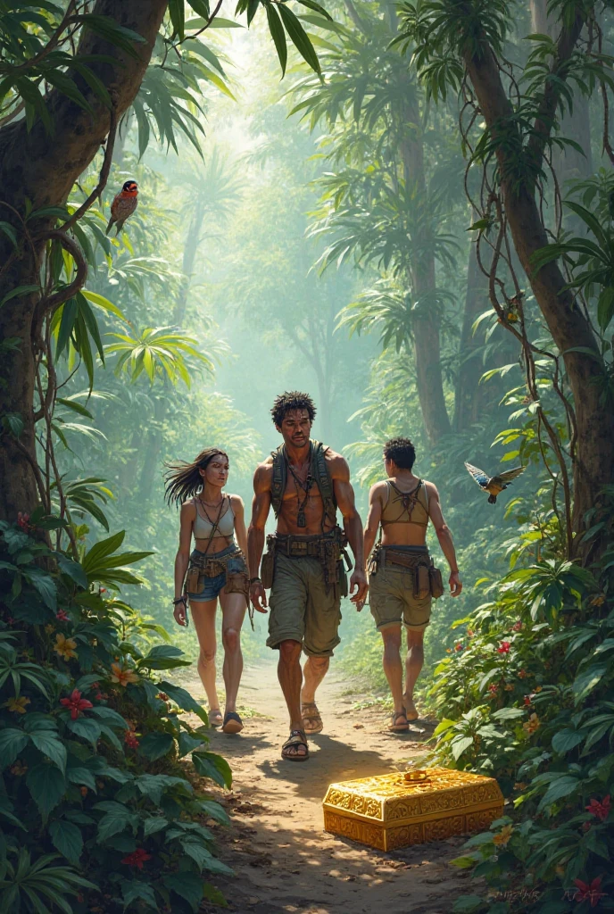 Lara and Max after escaping from the temple meet some inhabitants talking