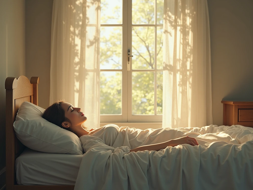 create a picture of your window as you lay down in bed