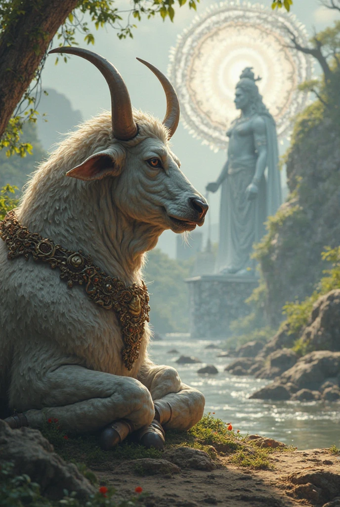 ultra-detailed, masterpiece, masterwork, high quality, best quality, hdr, japanese style, nature, hot spring, (nsfw), (solo), male, dragon, (white little body minotaur), chibi, (white body), (nude, cross your arms), (long golden hair), (closed eyes, sleeping), sitting, dynamic angle, (think penis, foreskin, parfect balls, detailed penis, flaccid, frenulum, perineum, raphe)wet body,
