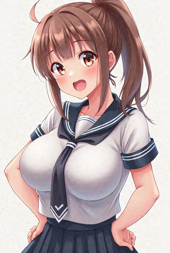bouncing breasts,lactation,
cheerleader,sweat,
1 girl, brown hair,wavy long hair,large breasts,brown eyes,happy,open mouth