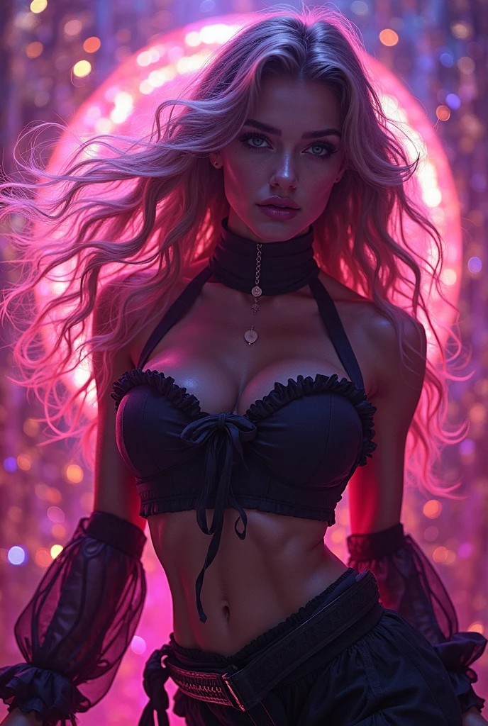 Dove Cameron at the CONCERT wearing sexy outfit anime BIG boobs PINK HAIR
