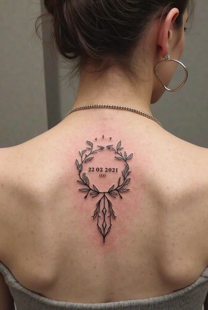 Use this tattoo as inspiration and create a similar one with a cute star