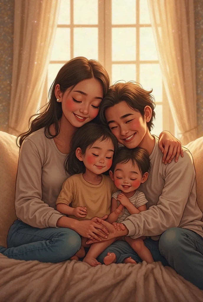 His family was very poor, but they loved her 40 years old father and 30 years old mother and girl 1 girl