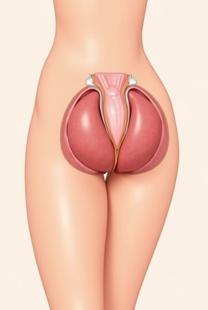 Illustration of a high school girl&#39;s genitals