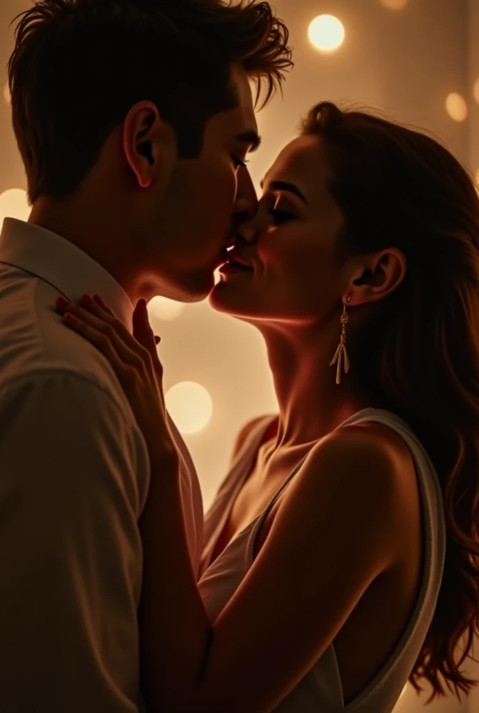 First time girl kiss a boy in restaurant without telling him on his chik