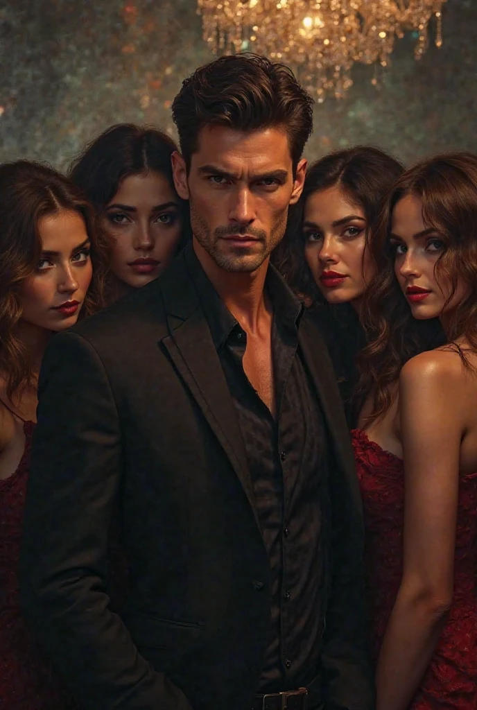 A handsome poor man, with three women 