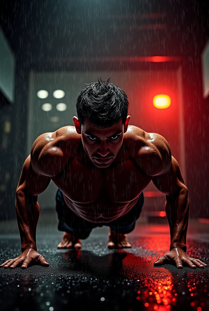 Do a person running on a road shirtless with glasses sweating pushing himself to the limit do Orta but from another angle do a more realistic one that looks cinematic now do a person pushing himself to the limit in deadlift I want his veins to be very noticeable and the weights to be very heavy and for him to be in a gym with a dark tone 
