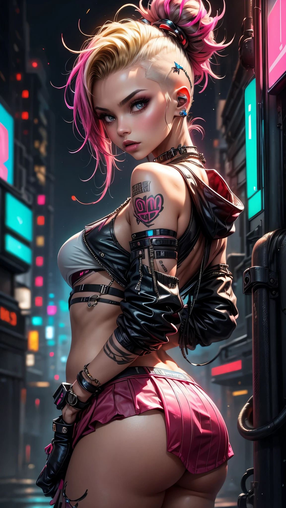scarlett Johansson cyberpunk style --auto --s2