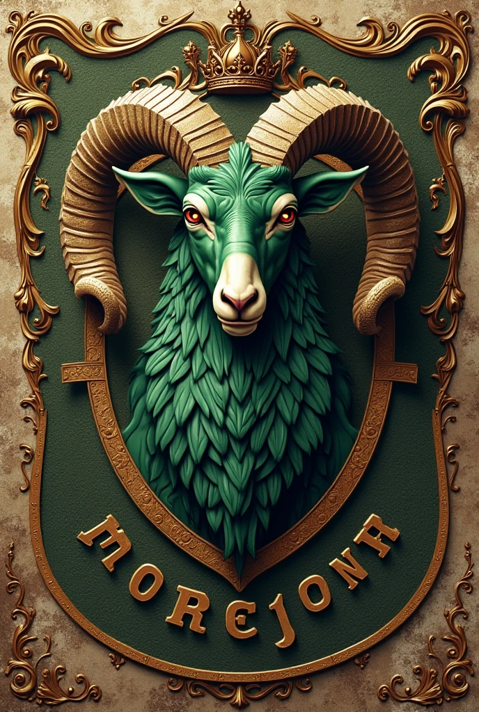 Draw a 2d mask with hollow eyes to cut out of a long-horned mountain goat, half of the mask's face is the Pakistan flag