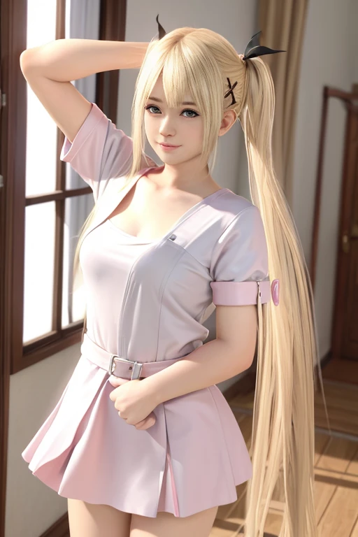 alice zuberg, bangs, blue eyes, blonde hair, hair between eyes, very long hair, braid, hairband, white hairband,((masterpiece, best quality:1.2)), (ultra-detailed:1.2), alice, big breast,dress, one piece swimsuit,