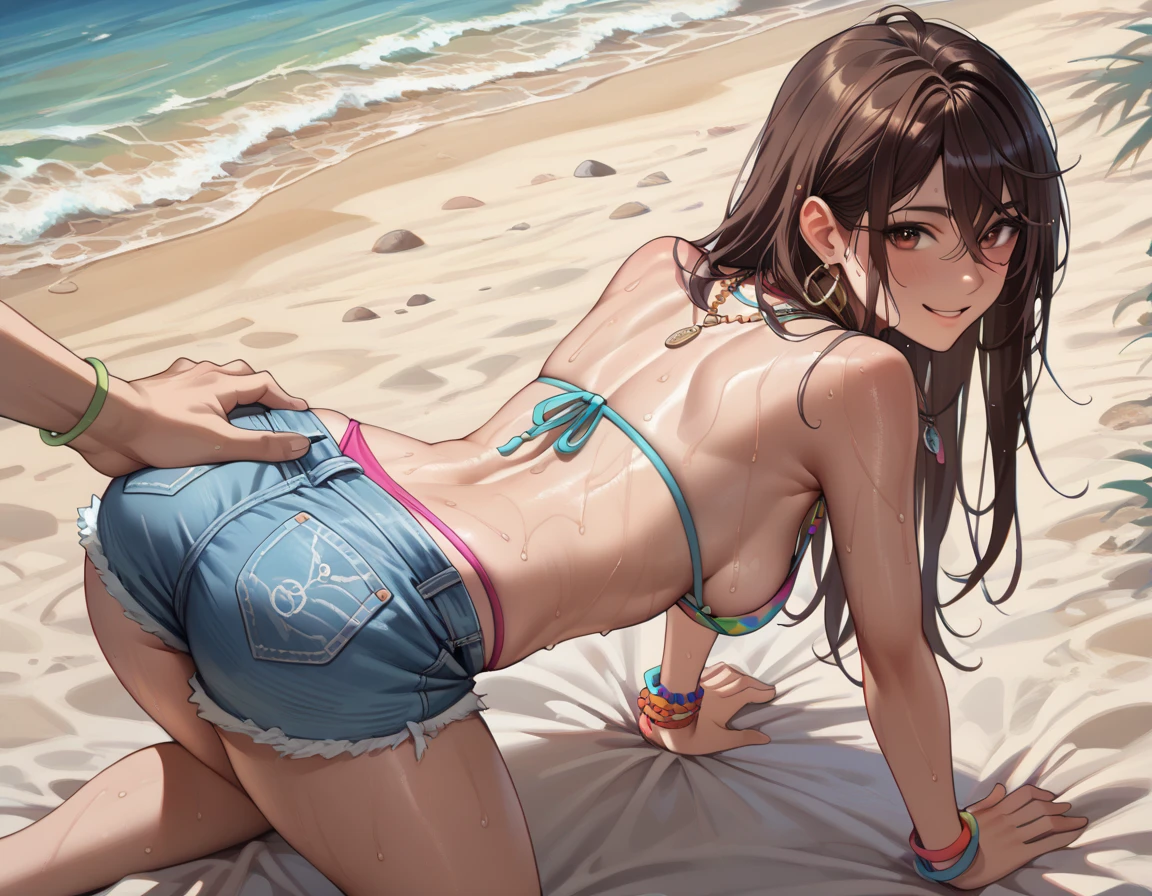 masterpiece, best quality, high quality, detailed, ultra detailed, hyper detailed, insanely detailed, exquisite, beautiful, FHD, Full-HD, 4K, 8K, 16K, highres, absurdres,summer girls!!,beach
