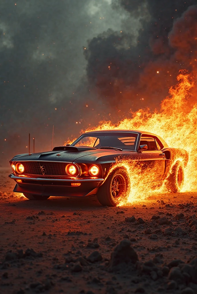 photo RAW,(Movie action, a shot with a stunning chase, against the background of an explosion, dynamic light, active scene, cinematics, photorealism, digital painting, high quality), masterpiece, award winning photography, lighting, perfect composition, high detail, hyper realistic,dramatic lighting, epic, Burgundy and dark_blue colors