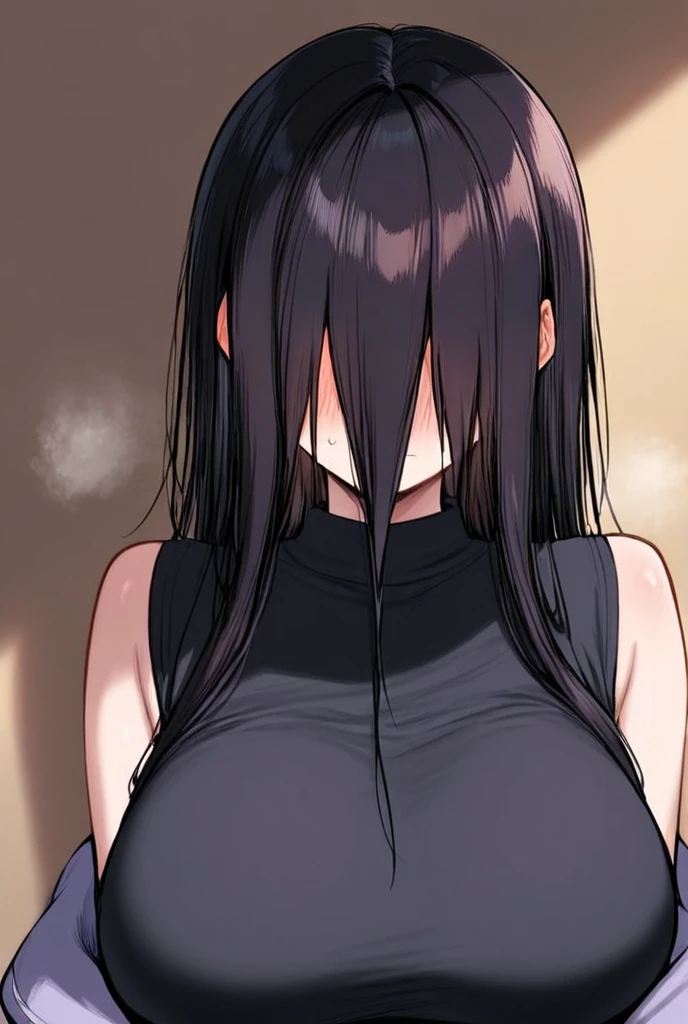 (mieruko:1.3), 1girl, standing, scared, tears, sweat drips, black tie, yellow detailed eyes, long black hair, big eyes, (open mouth:0.1), detailed pupils, horror \(theme\), woman, (elegant clothes), ((upper body))