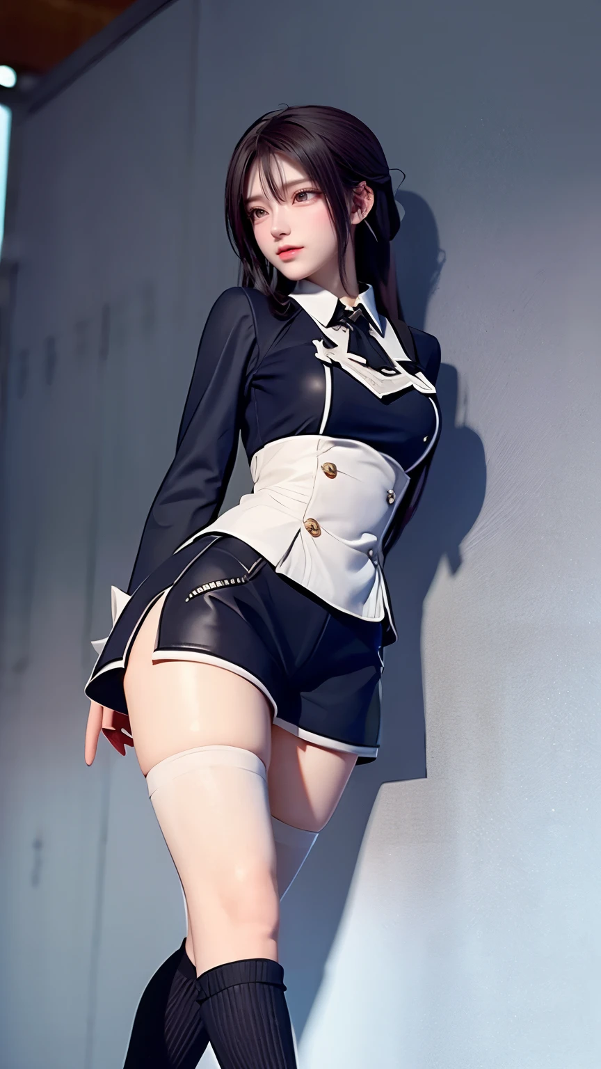 Succubus, Micro skirt, Open leg, micro skirt, thisg high socks, Tigh gap, pee