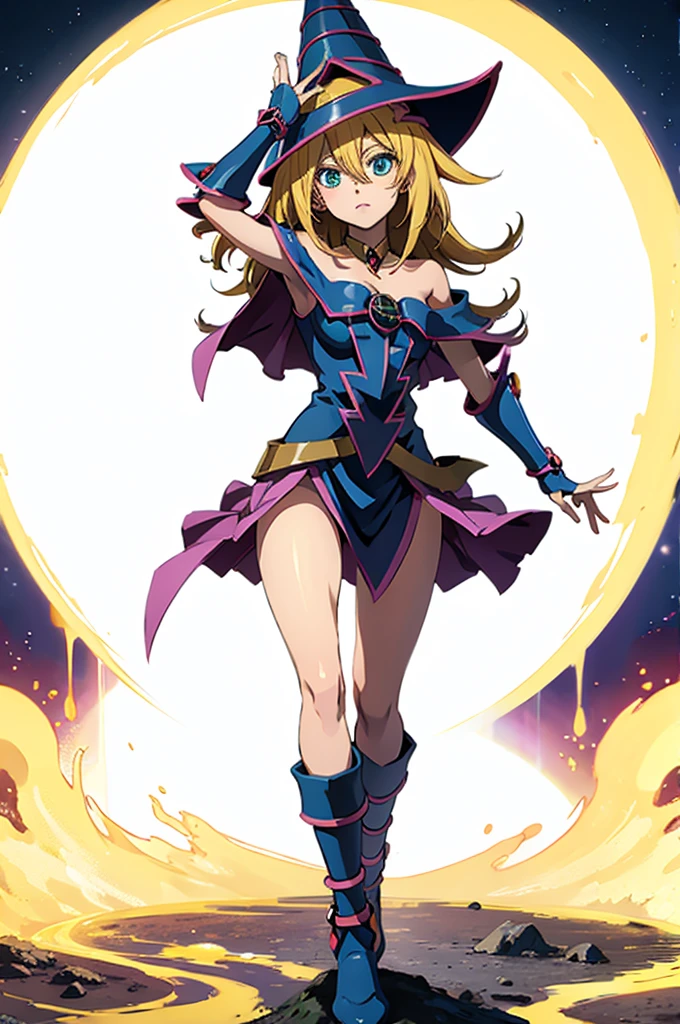 great quality, (1 woman), very focused face, diamond face, perfect eyes, (wearing mage robe), mage robe, strong shadows, full body, detailed face, (casting spell), blue flashes of light, in battle, detailed abs, shinying eyes, (masterpiece), direct light, underlight, strong jaw, (large boobs), massive ass, thick thighs, (long torso), wide waist, skinny torso, fit, perfect face, sexy, (blushing),