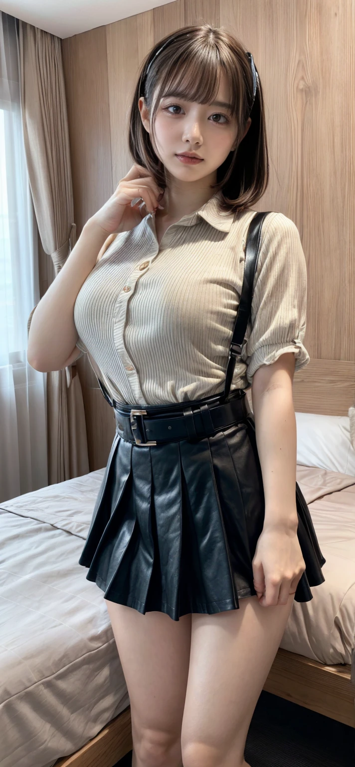 One girl,goddess,Leather pencil skirt,Black Stockings,Beauty mole under the eye,black eye,Long black hair,White background,(Dress up formally),(Formally),Raw Photos,8K UHD,masterpiece,Highest quality,Very detailed,wallpaper,masterpiece,Ultra detail