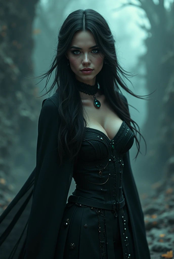 dark lady! beautiful woman with little clothing ! {{big boobies}} very big boobs, yellow eyes, Bblack hair, red lipgloss stick!