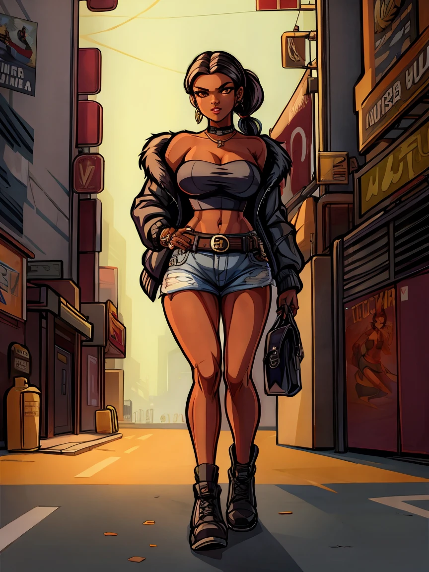 The woman, naked, nude, naked, Bracelets on the legs, socks, stockings, Jerusalem in the background, ((evening, night)), very detailed, Realistic long-term photography, 4k, (((short hair, brown hair))), ((shocks, garagantilla)),bracelet, sexy, dark skin, brown eyes, big breasts, big breasts, pussy, NSFW, +18