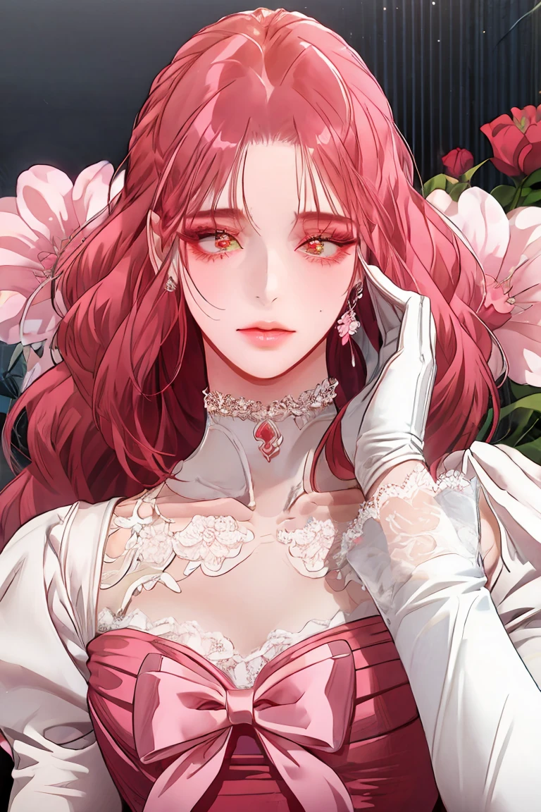 ((Beautiful and perfect girl)) ((detailed girl)) ((Perfect and Detailed Long Red Hair)) ((red and detailed eyes) ((Beautiful and detailed long black dress)) ((HOLDING A RED ROSE IN YOUR HAND)) ((Red and detailed rose)) ((flawless hand)) ((looking at the camera and smiling)) ((attractive eyes)) ((Detailed perfect beautiful face)) ((8K HIGH QUALITY)) ((34K)) (GOOD QUALITY)) ((ULTRA QUALITY)) ((QUALITY BEAUTIFUL))