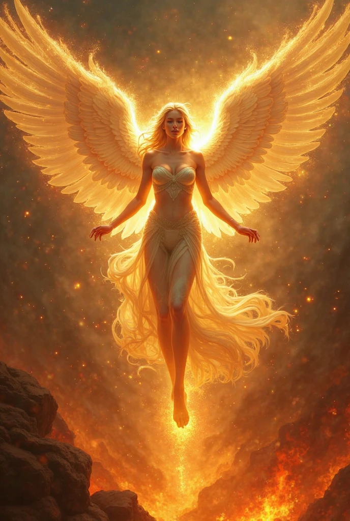 Seraphim man angel with orange color