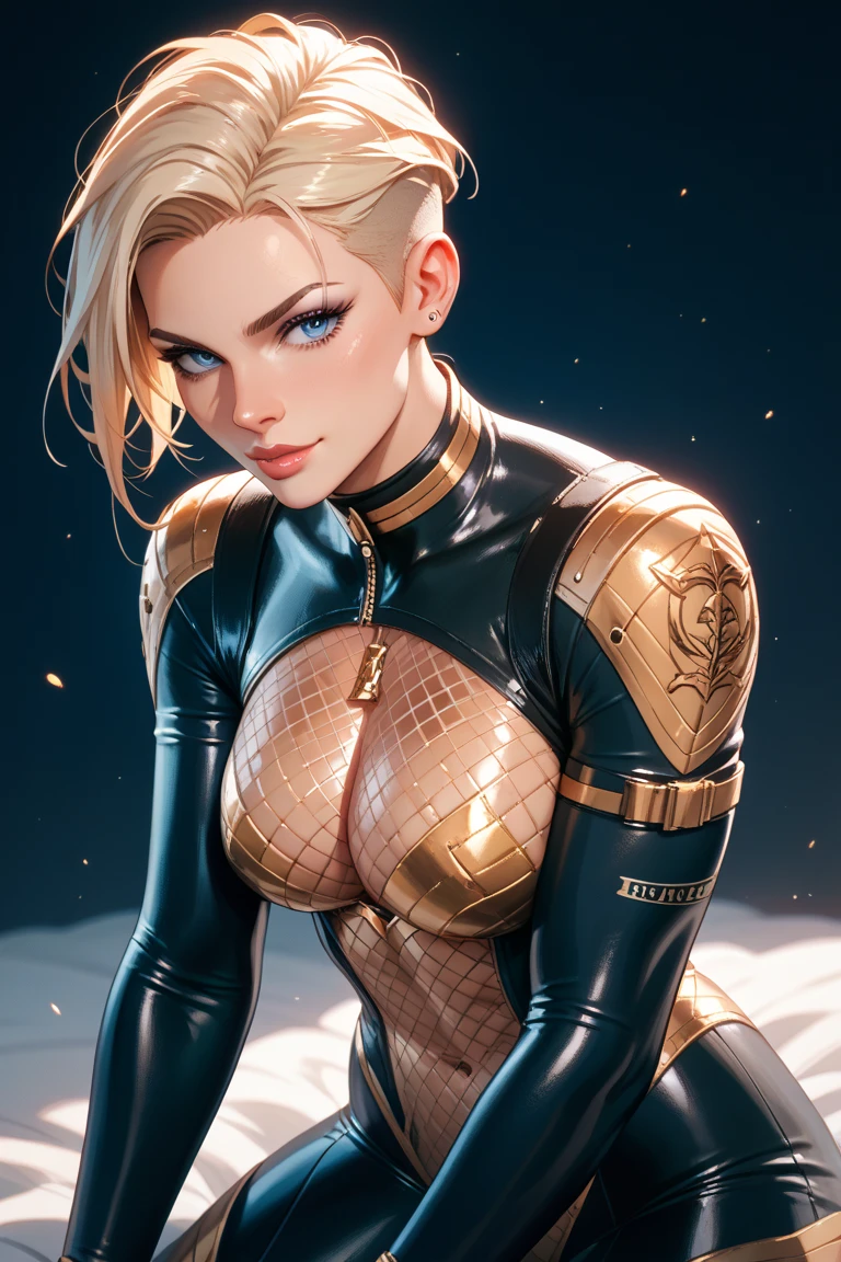 Beautiful female cyborg soldier in combat uniform、Short white hair、Muscular、Bodybuilding、Six Pack Abs、(Tight camouflage bodysuit:1.4)、Helmet、(Equipment)、Facial blemishes、Relaxed facial expression、sf、Cinema Lighting、Dramatic Shadows、Very detailed、Surreal、8k、masterpiece、Intricate details、Bright colors