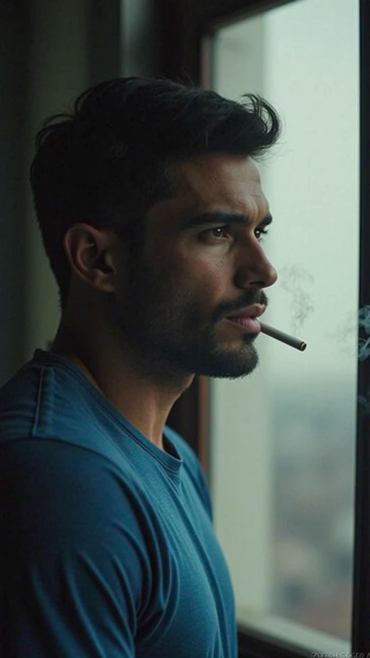 Homem jogando o cigarro fora