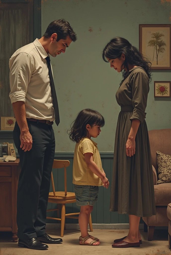 (photorealism:1.2), Father abandons his son and his mother 
