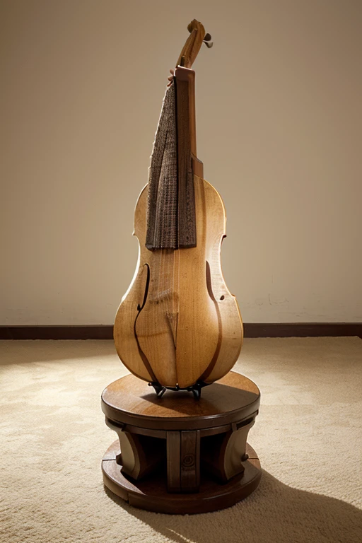 naked blonde plays the harp