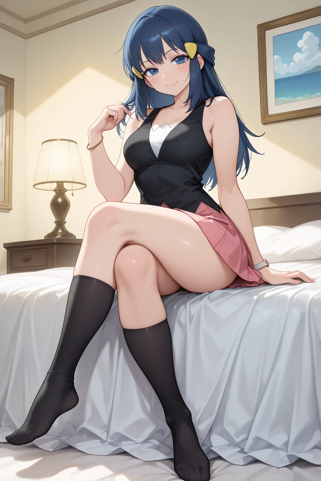 masterpiece, best quality, ultra detailed, best illustration, nsfw, 1girl, one-piece swimsuit, Dia_Genjitsu_no_Yohane, pussy