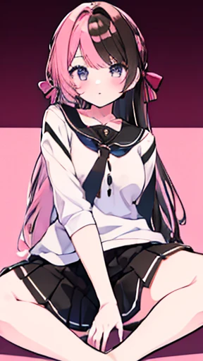 Sitting with legs crossed、Peeing、Embarrassed face
