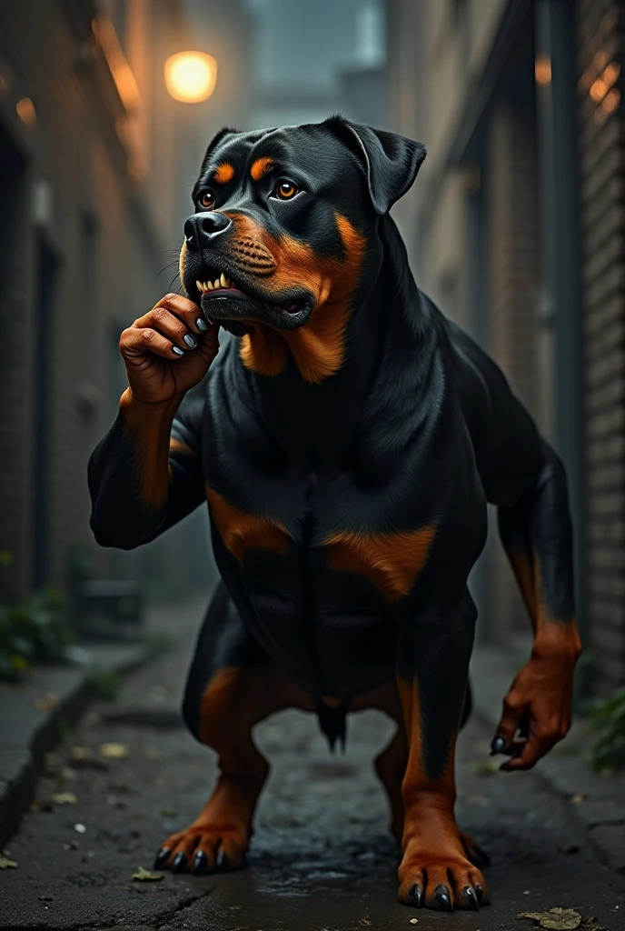 muscular anthro rottweiler posing for the camera, veiny muscles, presenting rear and penis, touching penis. 4k, high resolution, best quality, posted on e621, solo, anthro body, anthro, older male, male, black nipples, pubes, masculine, black_and_tan_body, (bulky, very muscular, thick build, pectorals:1.2), correct anatomy, (countryside background, farm crops, dusk), (by wfa, by Taran Fiddler, by negger), (trucker hat, red pants, open shirt:1.2), (detailed eyes:1.2), sexy, photorealistic fur, (sweat:1.5), smile, shiny muscles, strong shadows, confident, seductive, flirting, half-body shot, looking at viewer