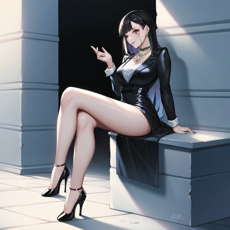 absurdres, best quality, 1girl, solo, (middle finger), <lora:Chair:0.5>, motivatedchair, plastic chair, <lyco:GoodHands-beta2:1.0>