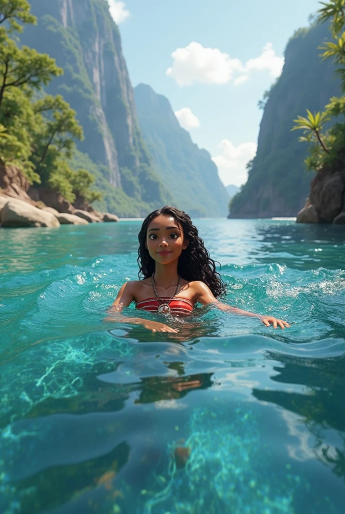 A beautiful Brazilian woman with tanned white skin and medium-length dark hair wearing a black turtleneck sweater in front of a waterfall, fish in the background, waterfalls in the background, in a cave, with a miniature indoor lake, waterfall in the background, in a wild mushroom fountain, vacation photo, by the sea, dragon in the background, in a cave with a waterfall, portrait, beautiful surroundings.=. She is around 40 years old, ward is 162 cm tall and her body weighs 56 kg. Her body exudes glamor and her face is a definition of beauty. Slender body, thin waist. Highly realistic, hyperrealism, very elaborate skin, hyperrealism, high quality photo. Full Body Photo, Sharp Photo, High Resolution, High Quality, Masterpiece, 16K Photo, Sharp, High Contrast, Masterpiece, (Photographically Realistic), 16k, NUDE, NUDITY, NFSW.