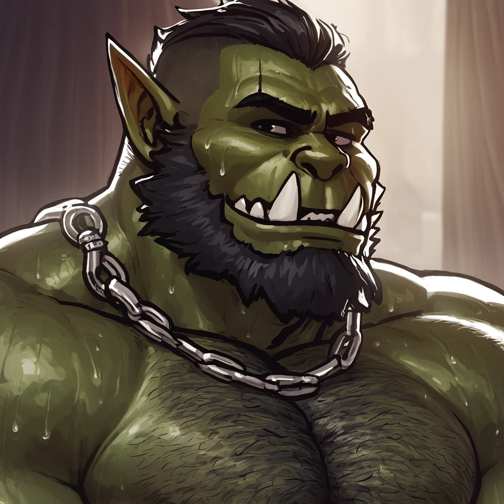 Old goblin, muscular,big body,muscle goblin,old goblin